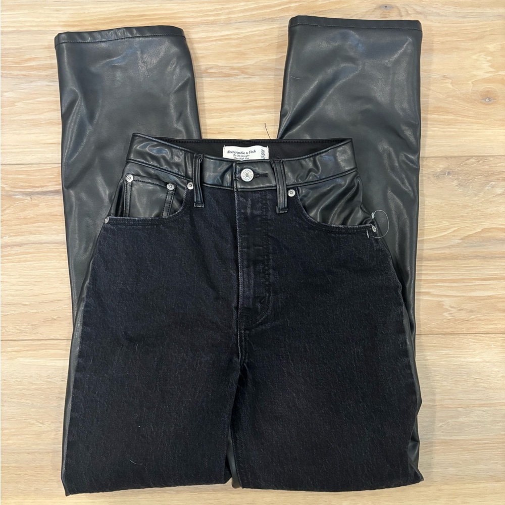 Abercrombie & Fitch Leather Jeans